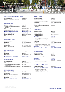 Activiteiten kalender 2017-2018